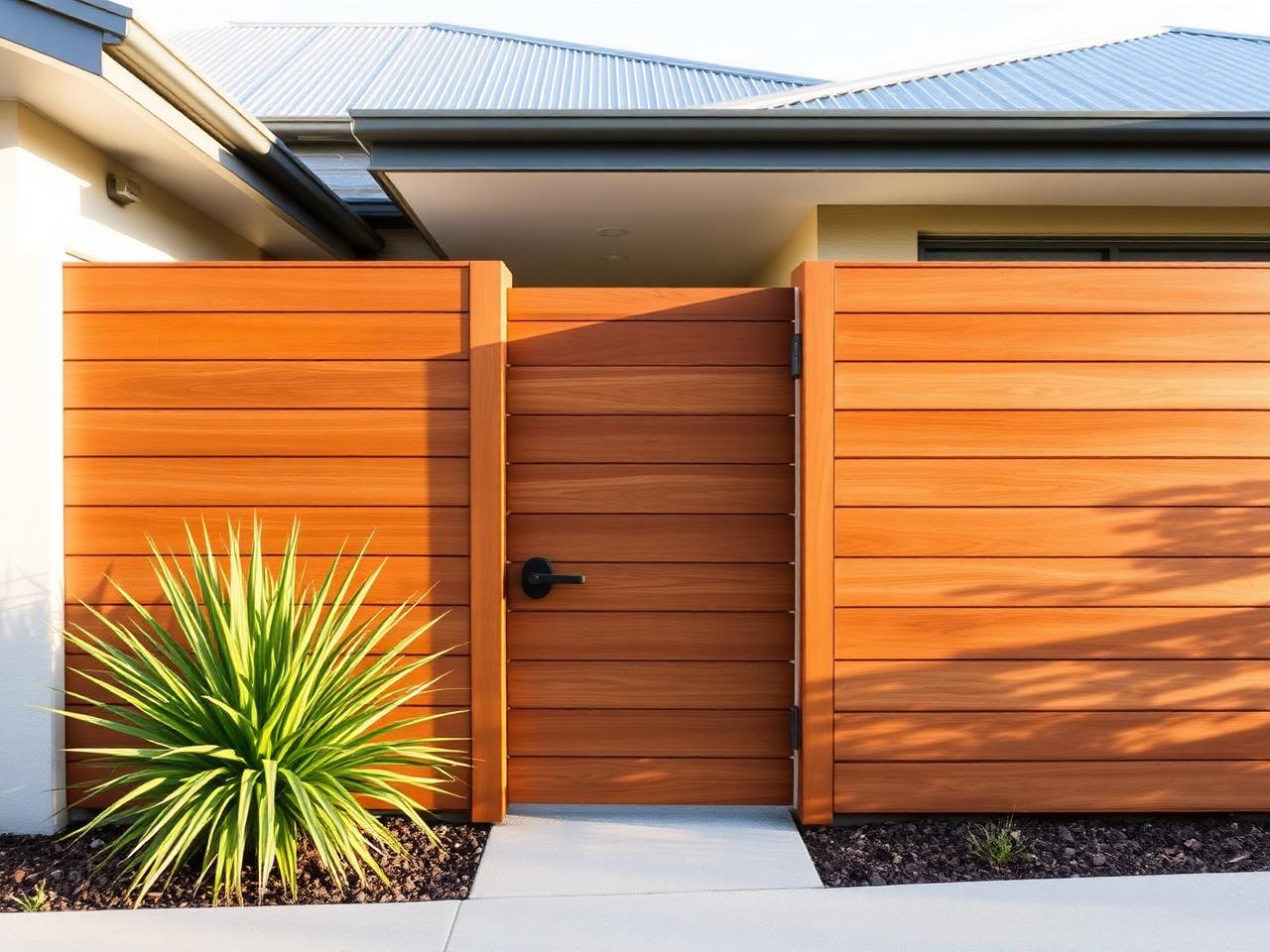 New timber fence and side gate installed at a local property